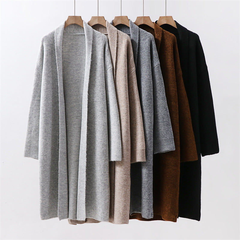 Long loose sweater jacket for women