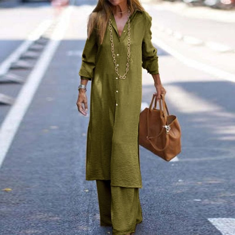 Casual shirt and long sleeved pants set