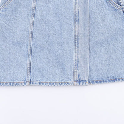 POLO collar denim dress