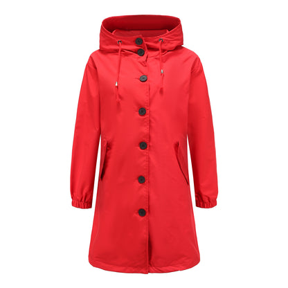 Hooded long jacket