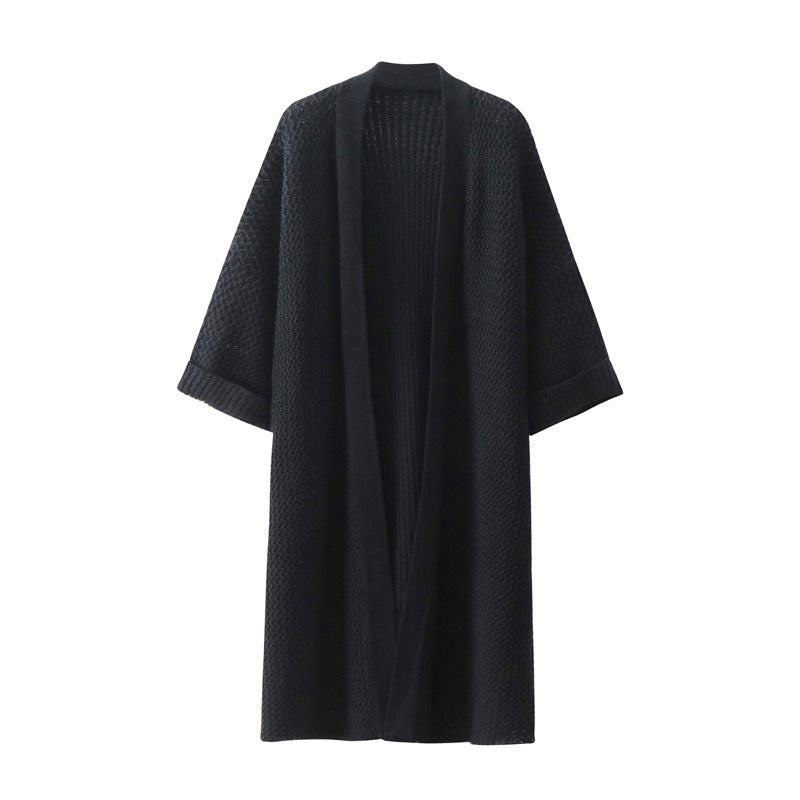 Long loose sweater jacket