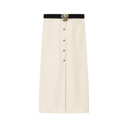 Women's Sleeveless Chiffon Top + Waistband Chiffon Midi Skirt Set