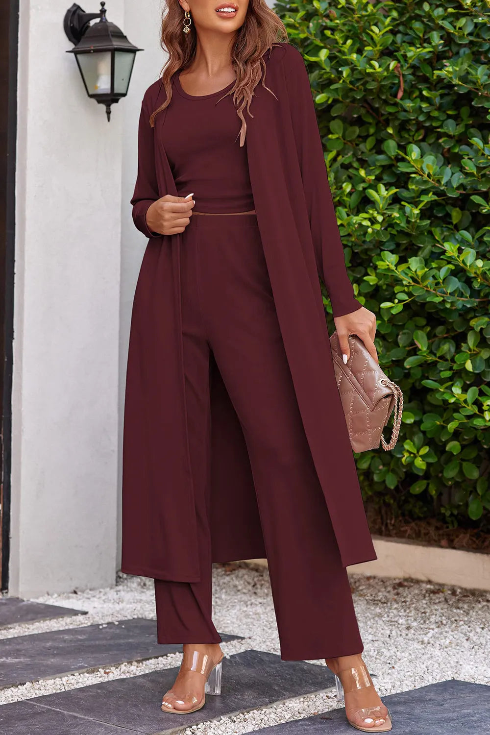 Long Sleeve Cover Up and Pants Set