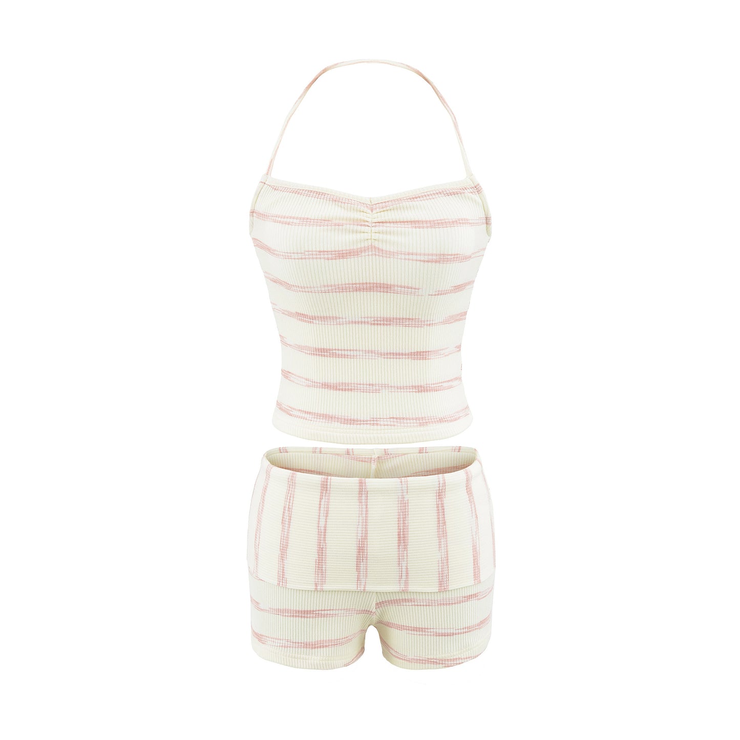 Striped camisole shorts set