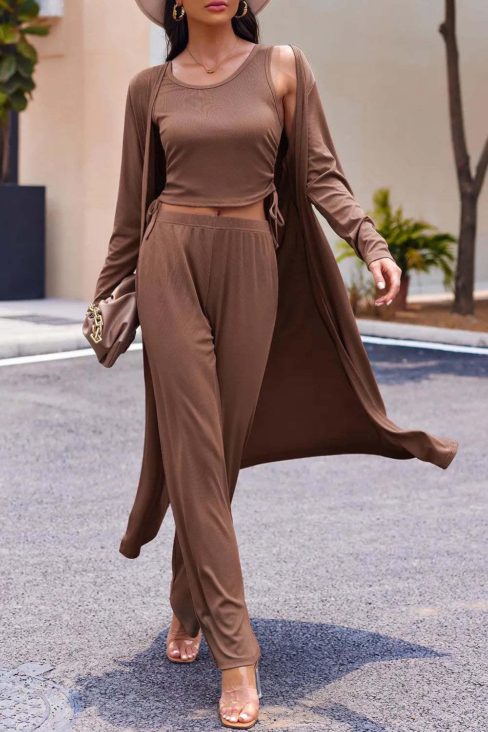 Long Sleeve Cover Up and Pants Set