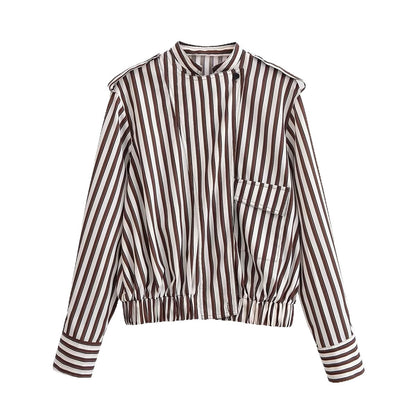 Striped pilot jacket jacket