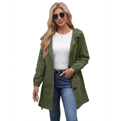 Hooded long jacket