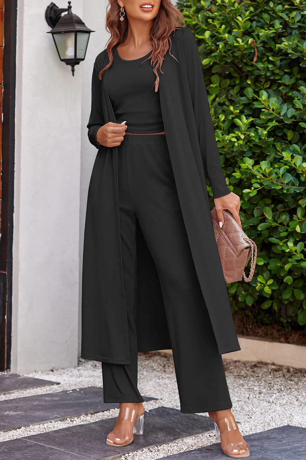 Long Sleeve Cover Up and Pants Set