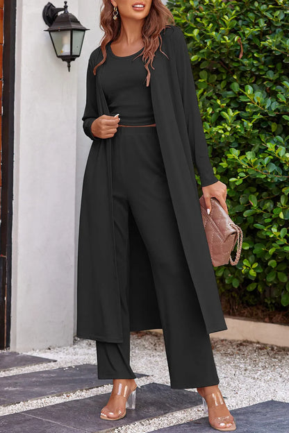 Long Sleeve Cover Up and Pants Set
