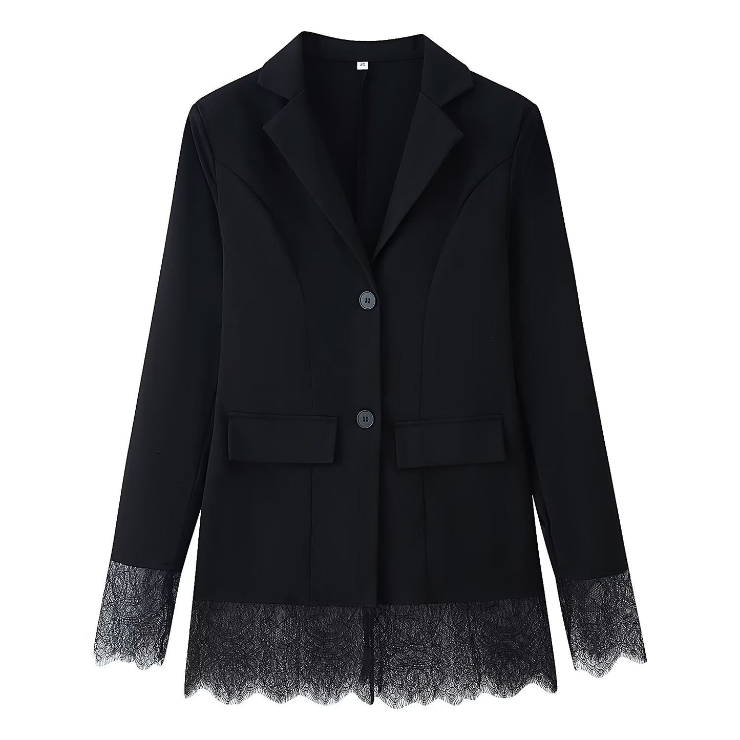 Lace patchwork long sleeved jacket