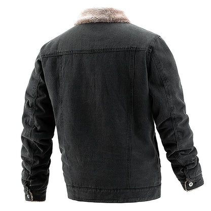 Cowboy jacket with thick fleece jacket