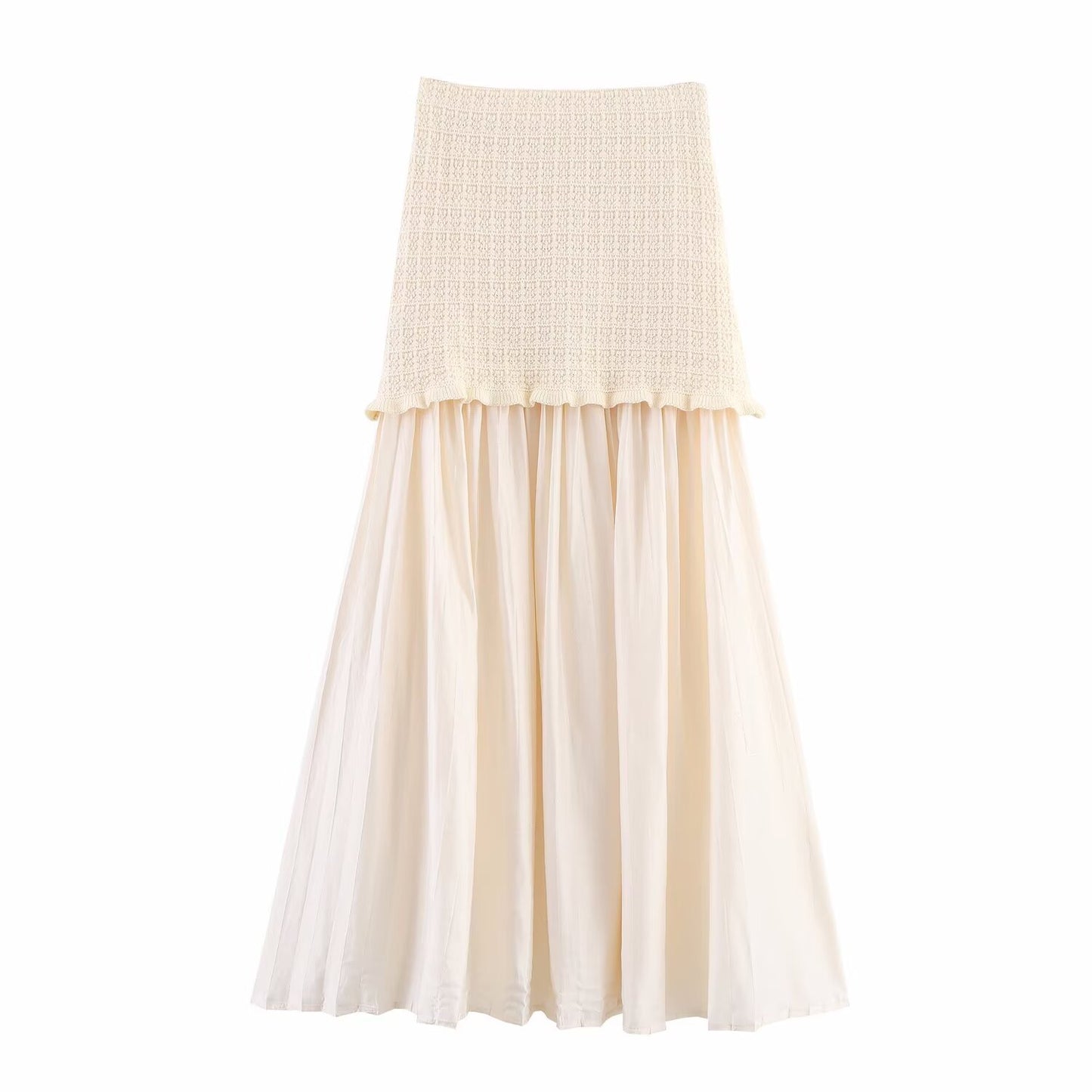 Women's Knit Jacket + One-Shoulder Tube Top + Patchwork Dress Set