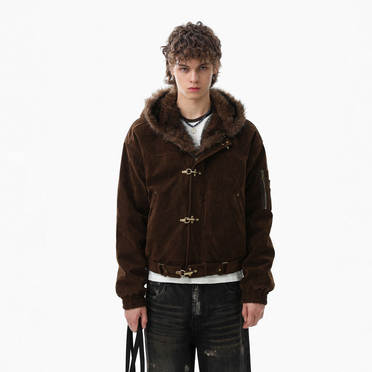 Cotton collar jacket with cotton jacket