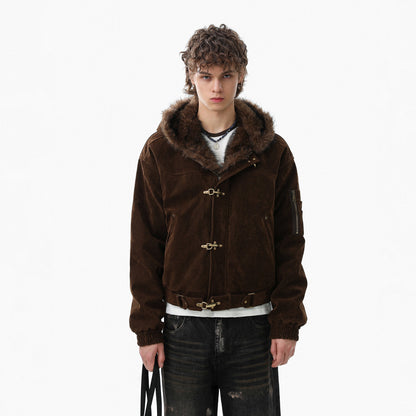 Cotton collar jacket with cotton jacket