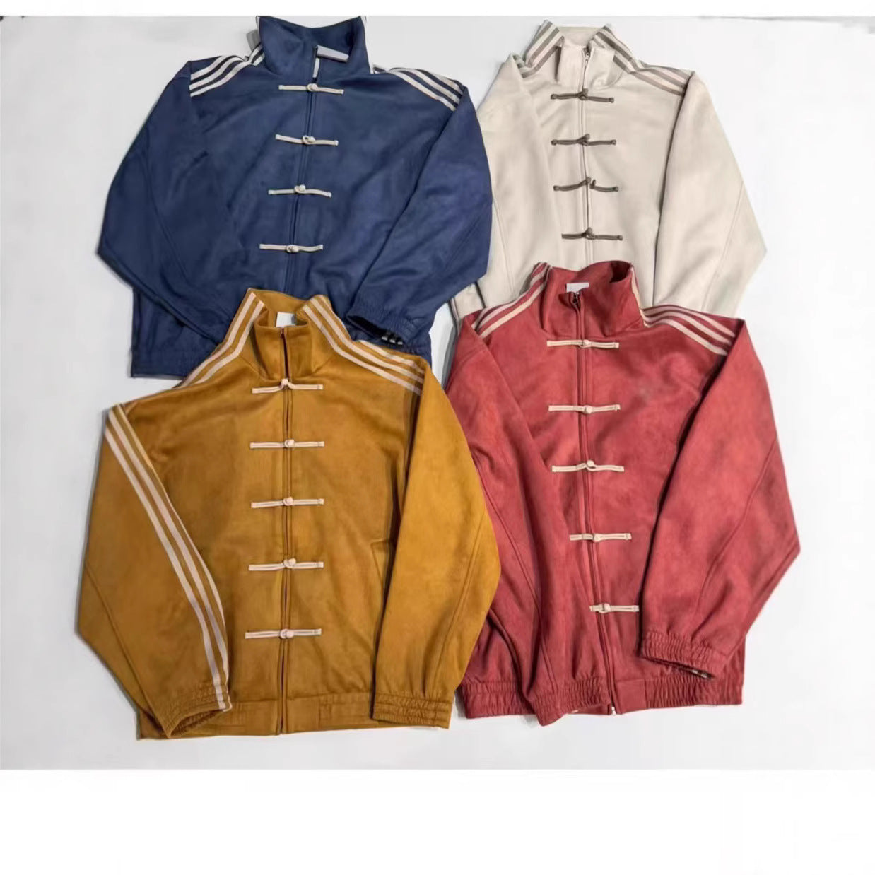 Stand up collar buttoned jacket jacket