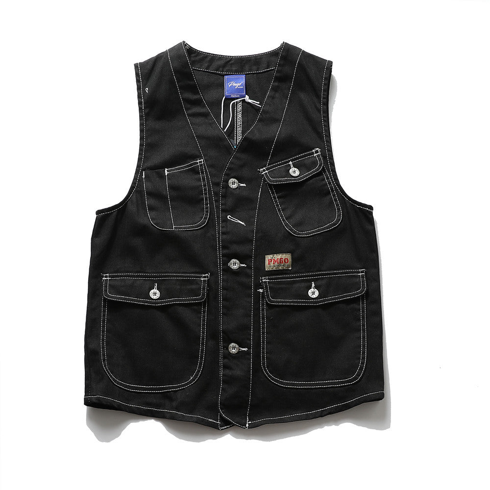 Multi pocket workwear vest