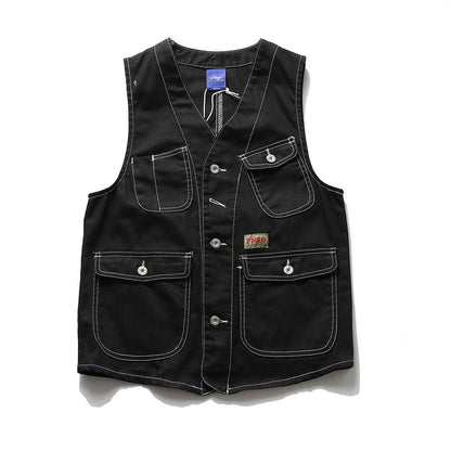 Multi pocket workwear vest