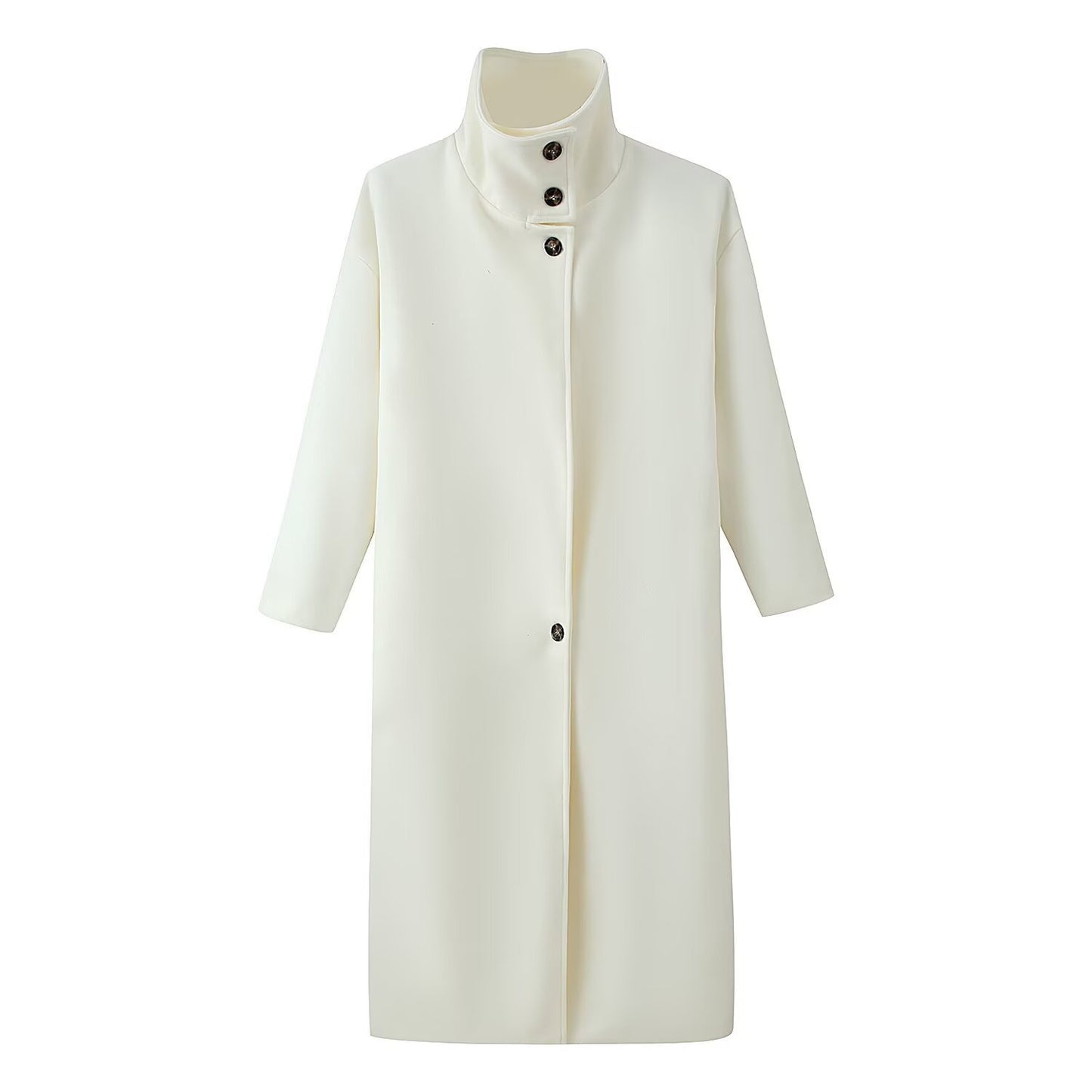 Loose long woolen coat jacket