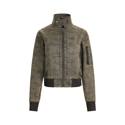 Retro flying jacket short shoulder jacket for women