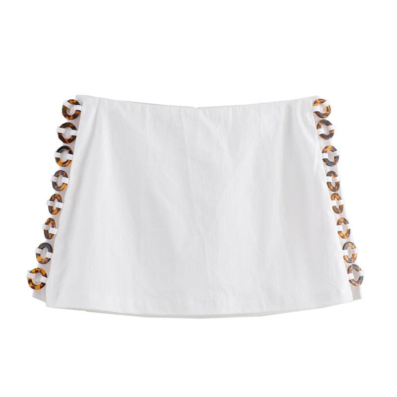 Women's vest, short skirt and pants set