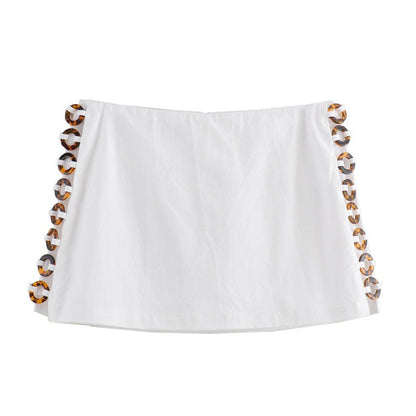 Women's vest, short skirt and pants set