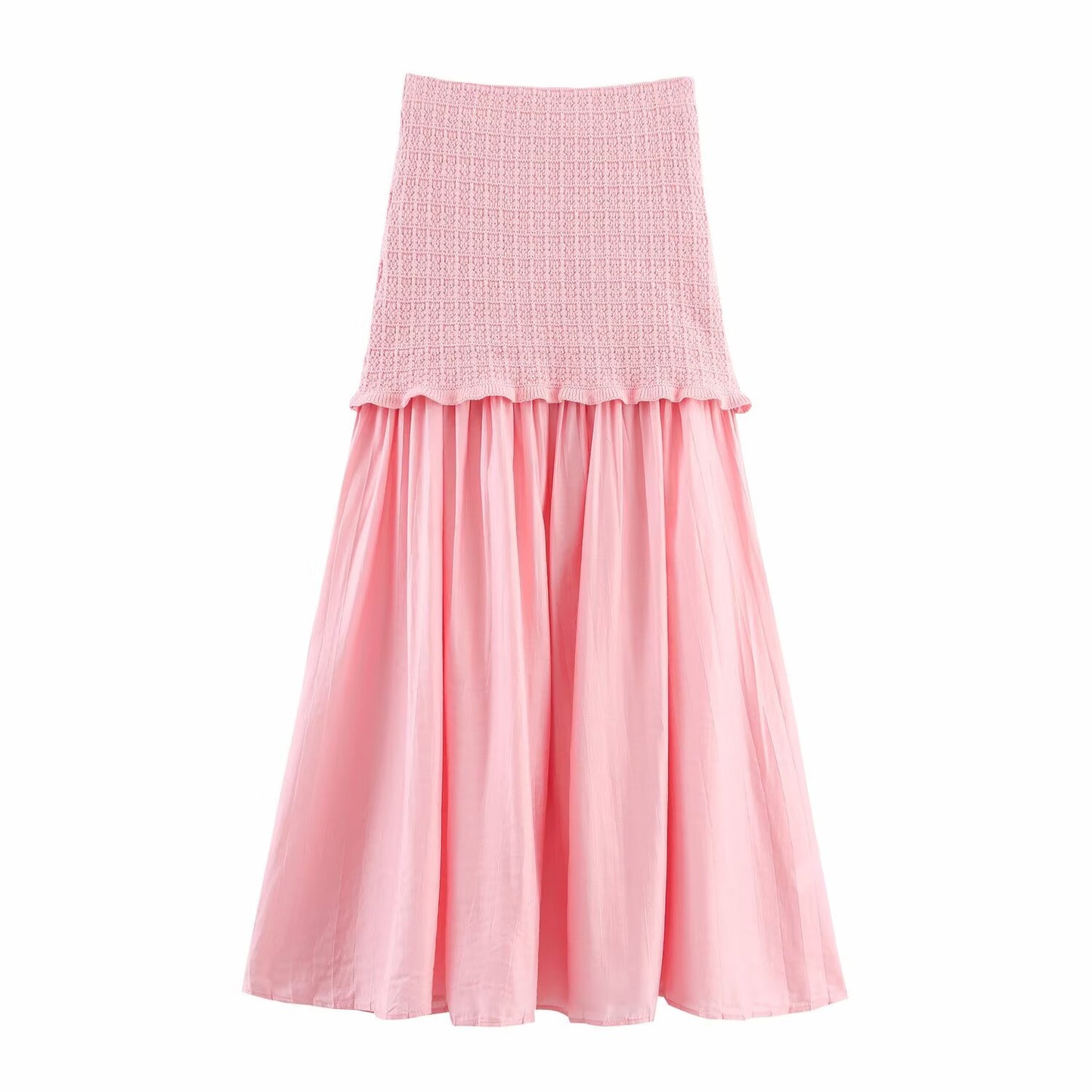 Women's Knit Jacket + One-Shoulder Tube Top + Patchwork Dress Set