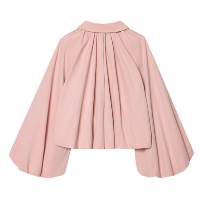 Balloon sleeve pilot loose jacket short jacket