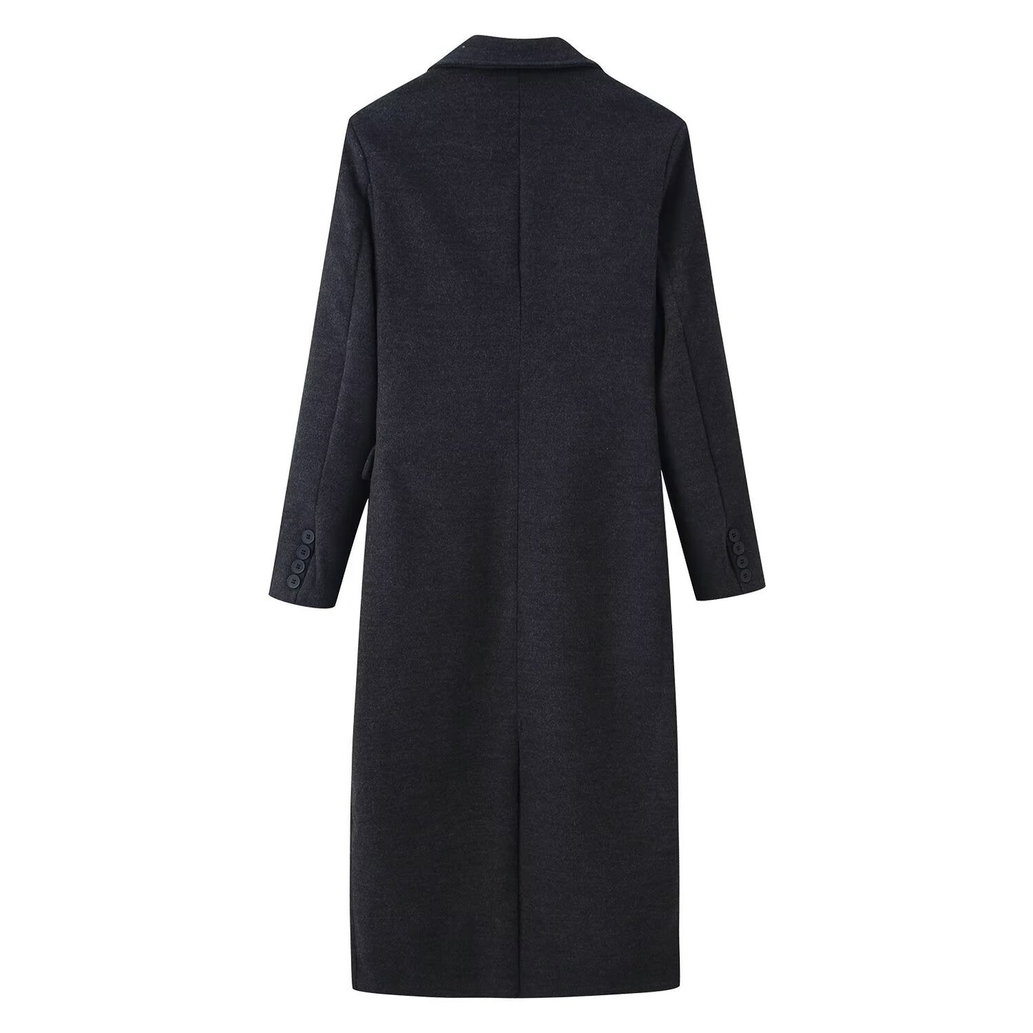 Elegant long woolen coat jacket