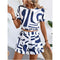 Blue and white