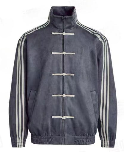 Stand up collar buttoned jacket jacket