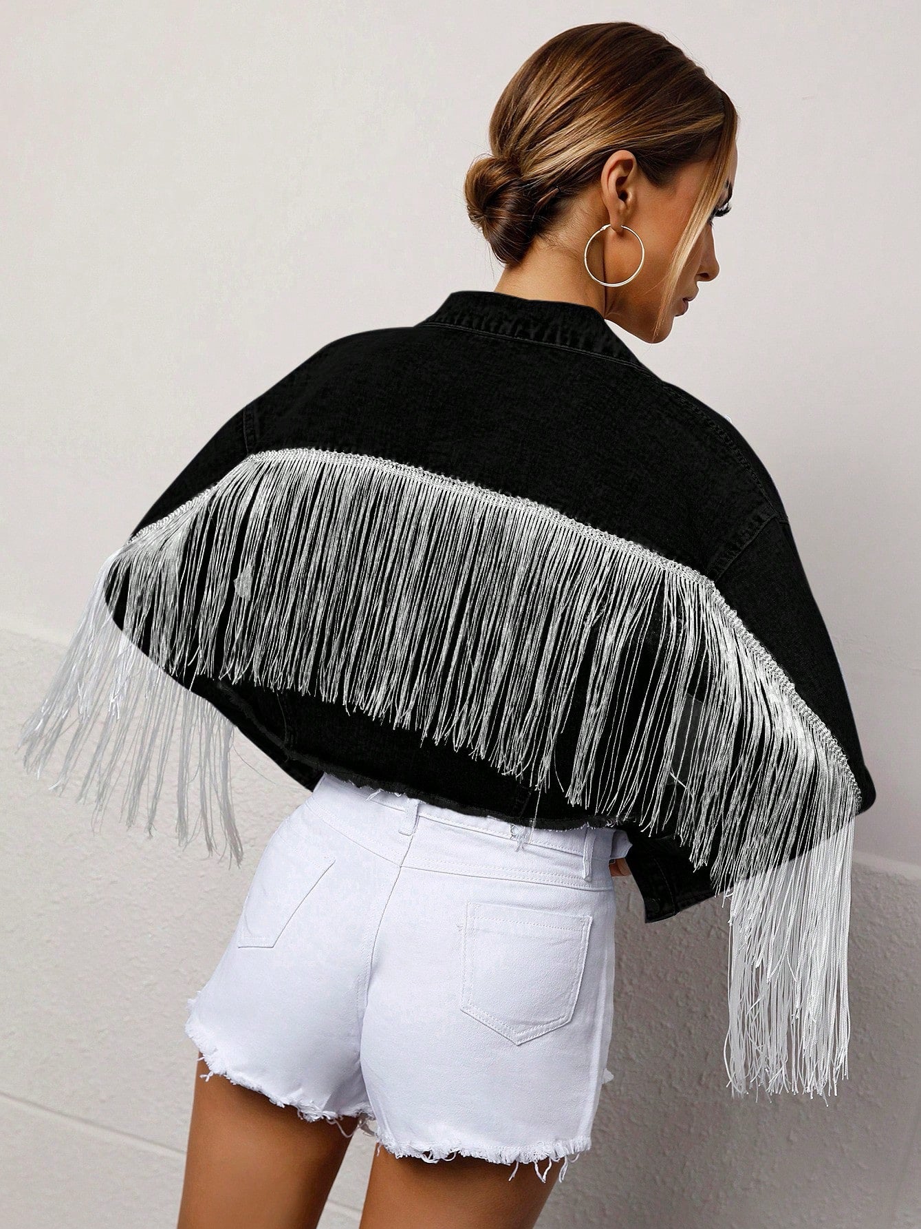 Tassel women's denim jacket jacket