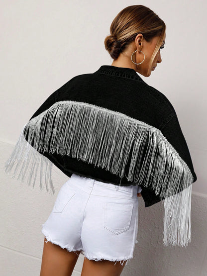 Tassel women's denim jacket jacket