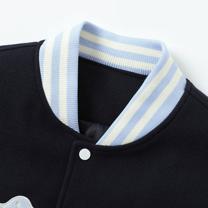 Men's baseball jacket with cotton jacket