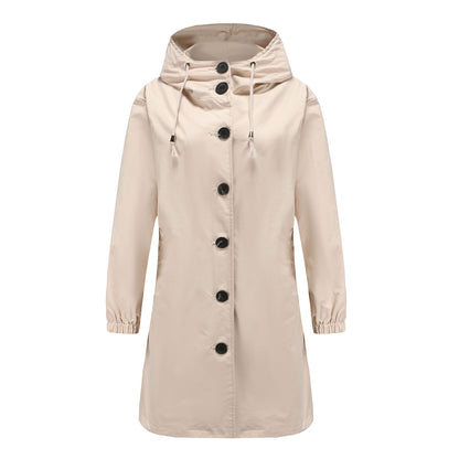 Hooded long jacket