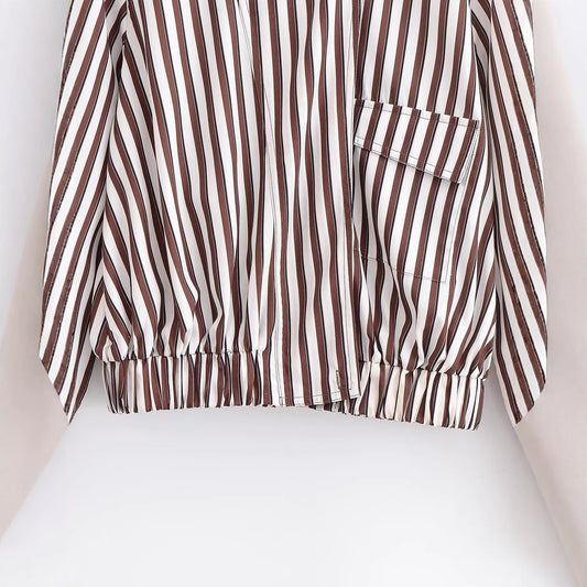 Striped pilot jacket jacket