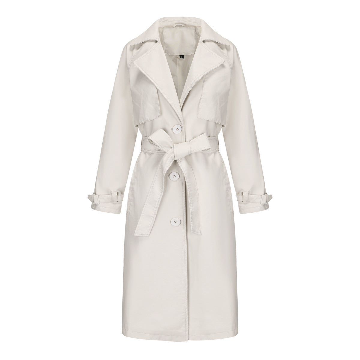 Long loose jacket with a lapel jacket