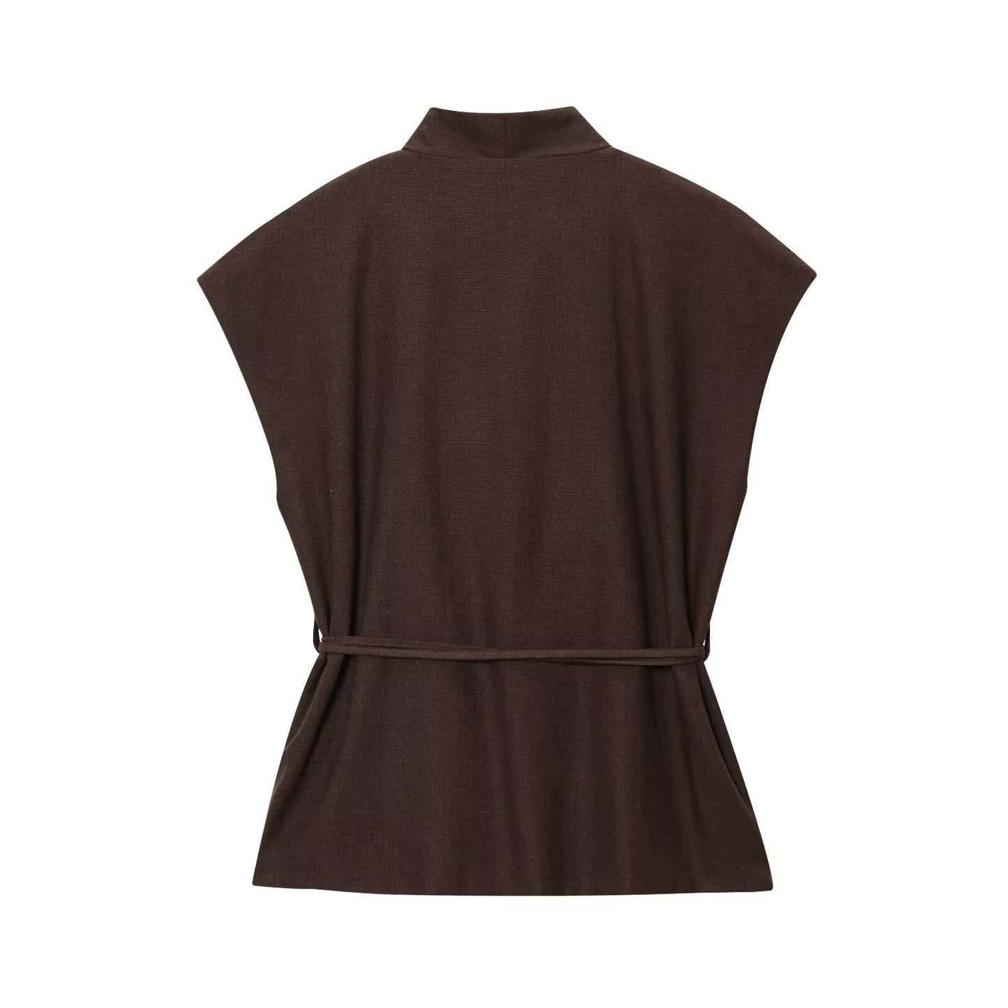 Golden Buckle Decorated Top + Casual Long Pants Set for Women