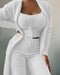 3-Piece Set Long Pants - White
