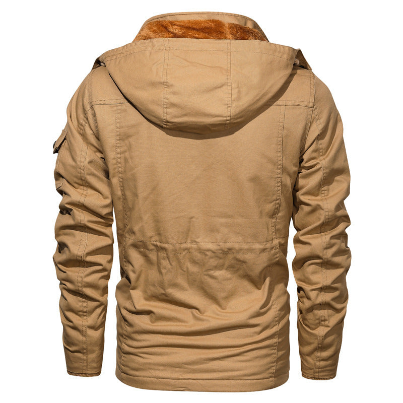 Zipper three-dimensional patch pocket short jacket