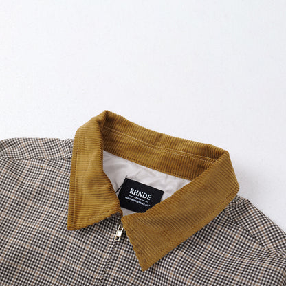 Plaid jacket silhouette jacket