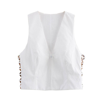 Women's vest, short skirt and pants set