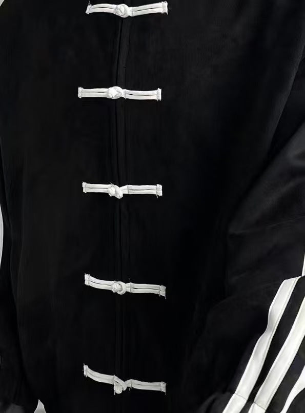 Stand up collar buttoned jacket jacket