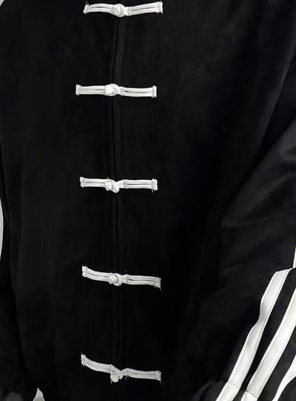 Stand up collar buttoned jacket jacket