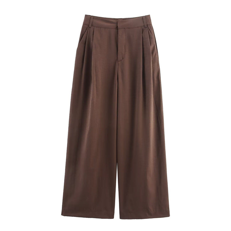 Elegant Off-the-Shoulder Top and Wide-Leg Pants Set with Style Design