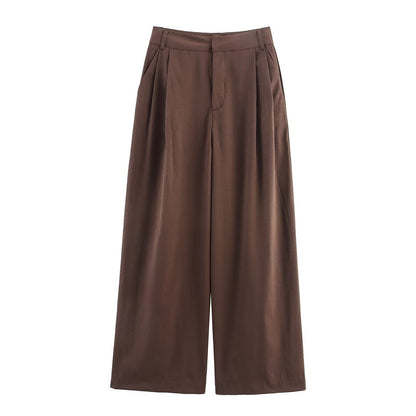 Elegant Off-the-Shoulder Top and Wide-Leg Pants Set with Style Design