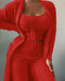 3-Piece Set Long Pants - Red