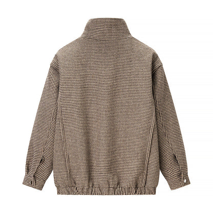 Plaid jacket flight jacket