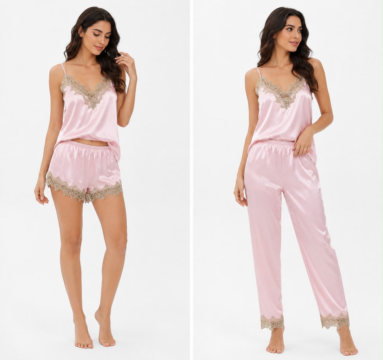 Fitolini 3-Piece Satin Lounge Set