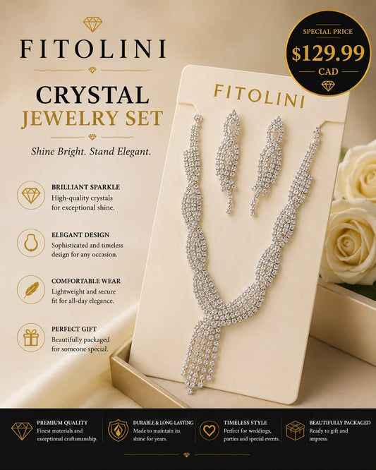 FITOLINI Crystal Jewelry Set