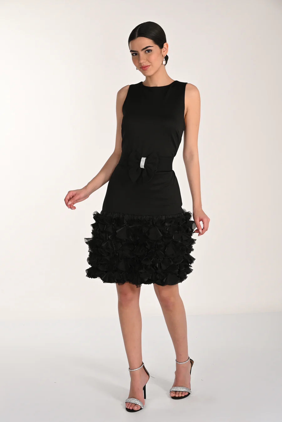 Sleeveless Ruffle Hem Dress 268518